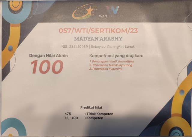 Landing Page Development with HTML and CSS certificate picture 1